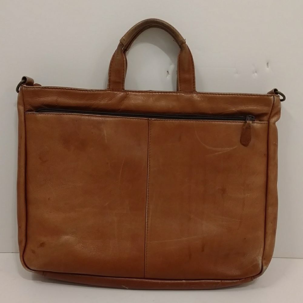 Leather Work Bag Briefcase Satchel Laptop Business Vintage Latico Made Columbia